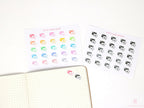 Happy Mail Script Bujo Journal Planner Stickers: Rainbow or Neutral