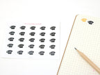 Mini Telephone Icon Bujo Planner Stickers: Rainbow or Neutral