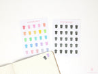 Trash Can Garbage Rubbish Bin Icon Bujo Planner Stickers: Rainbow & Neutral