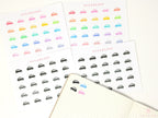 Car Finance Maintenance Icons Planner, Bujo & Journal Stickers: Rainbow or Neutral
