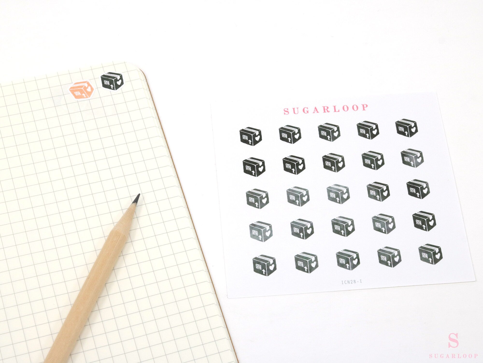 Parcel Package Bujo Journal Planner Stickers: Rainbow or Neutral