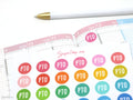 PTO Paid Time Off Icon Bujo Journal Planner Stickers: Rainbow