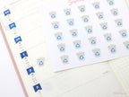 Trash Can Garbage Rubbish Bin Icon Planner Bujo Journal Stickers: Watercolor Style
