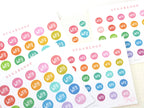 WFH WFO Work From Home Icon Stickers for Office Planner, Bujo & Journal: Rainbow Dots