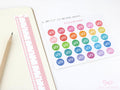 WFH WFO Work From Home Icon Stickers for Office Planner, Bujo & Journal: Rainbow Dots