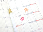Cat & Dog Pet Paw Icons Stickers for Planners, Bujo & Journals: Rainbow