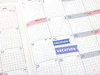 Vacation Vacay Brush Script Hand Lettered Banner Flag Bujo Planner Stickers: Rainbow