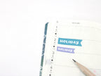 Holiday Brush Script Hand Lettered Banner Flag Bujo Planner Stickers: Rainbow
