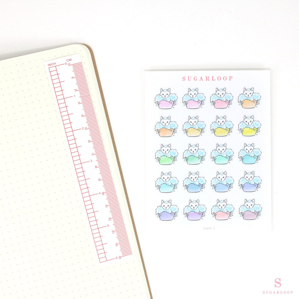 Dog Cat Pet Icons - Bath Grooming Planner & Bujo Journal Stickers