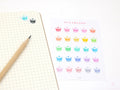 Cooking Meal Prep Plan Icon Bujo Planner Stickers: Rainbow or Neutral