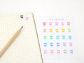 Coffee Icon Bujo Planner Stickers: Rainbow or Neutral