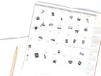 Nail Polish Icon Bujo Planner Stickers: Rainbow or Neutral