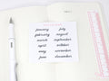 Ink Wash Handwritten Script Months of The Year Planner & Journal Stickers: DIY Diary & Calendar 1.5in (38mm) 2in (50 mm)