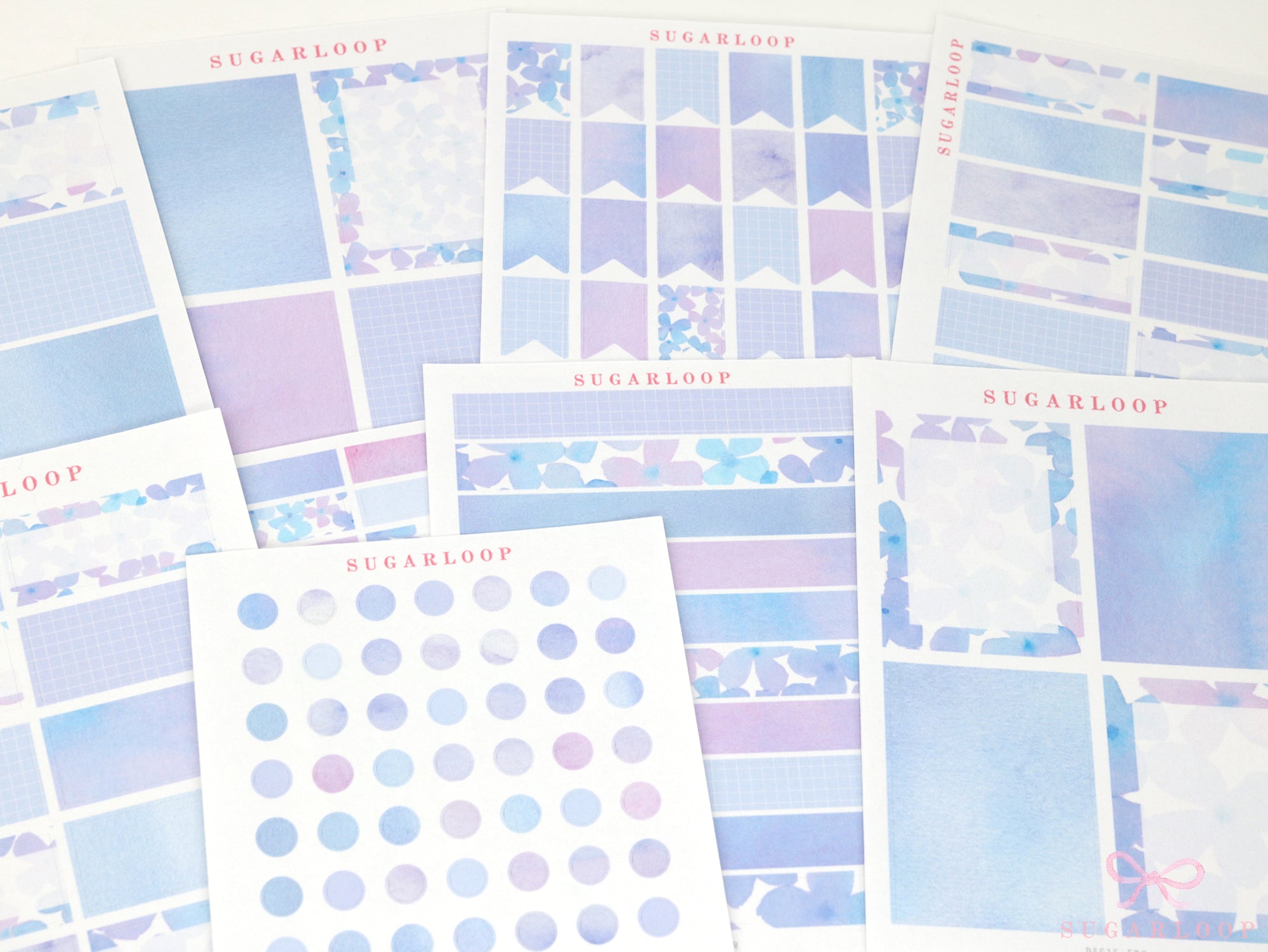 Color Palette Deco Stickers for Journals & Planners: Hydrangea