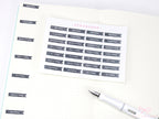 Ink Wash Days of The Week Flag Bujo Planner Stickers: 1 inch (24 mm) DIY Calendar and Diary