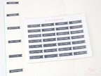 Ink Wash Days of The Week Flag Bujo Planner Stickers: 1 inch (24 mm) DIY Calendar and Diary