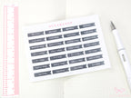 Ink Wash Days of The Week Flag Bujo Planner Stickers: 1 inch (24 mm) DIY Calendar and Diary
