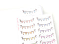 Pastel Bunting Flag Planner Stickers for Birthday & Celebration Planning