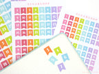 Brush Script Date Flag Bujo Planner Stickers: 6mm 9.5mm 10mm