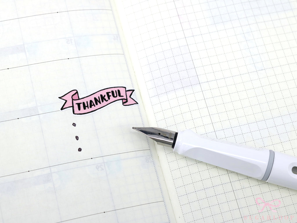 Thankful Header Stickers for Planners & Bujo Journals: Pastel