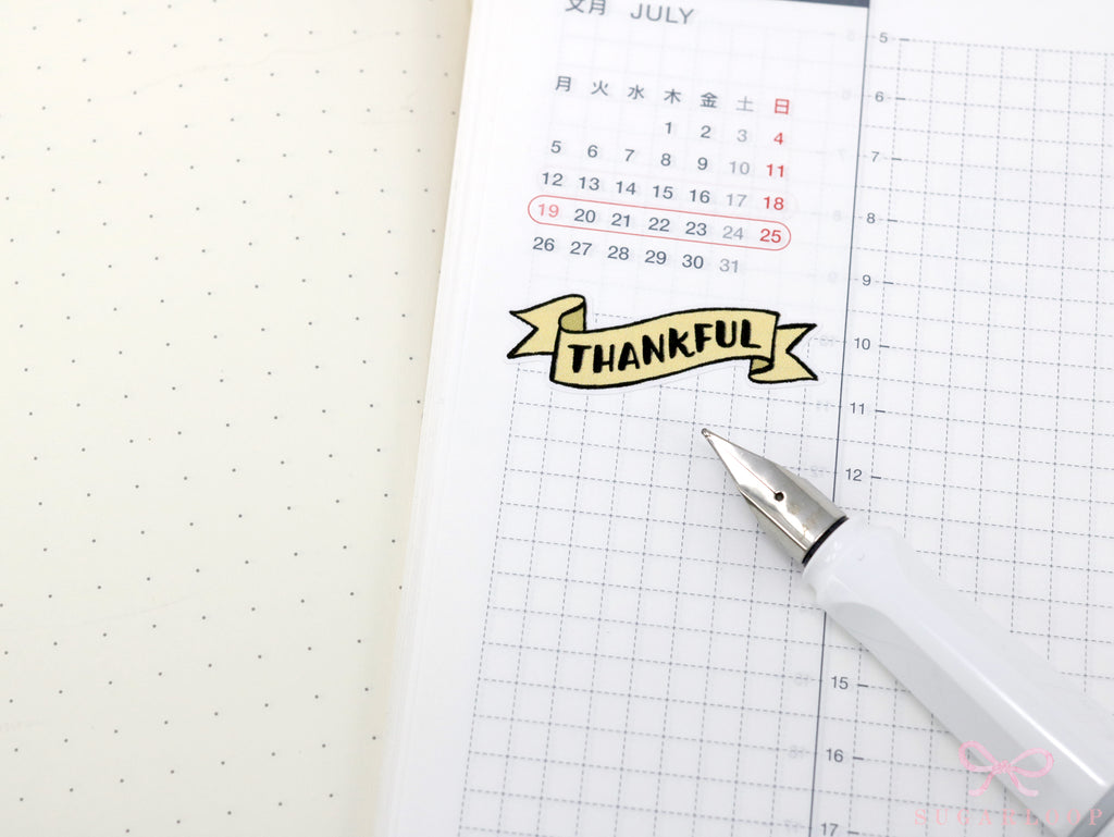 Thankful Header Stickers for Planners & Bujo Journals: Pastel