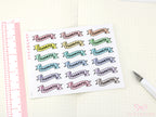 Thankful Header Stickers for Planners & Bujo Journals: Pastel