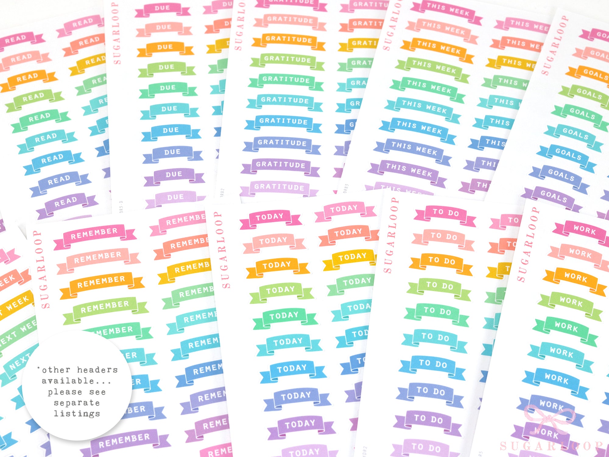 To Do Header Title Planner and Journal Sticker Labels