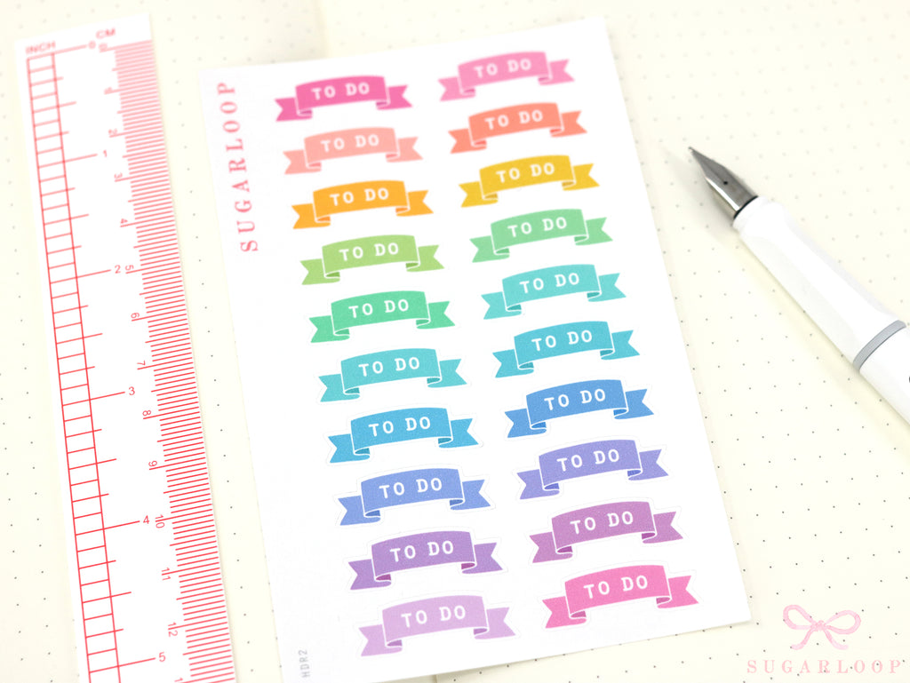 To Do Header Title Planner and Journal Sticker Labels