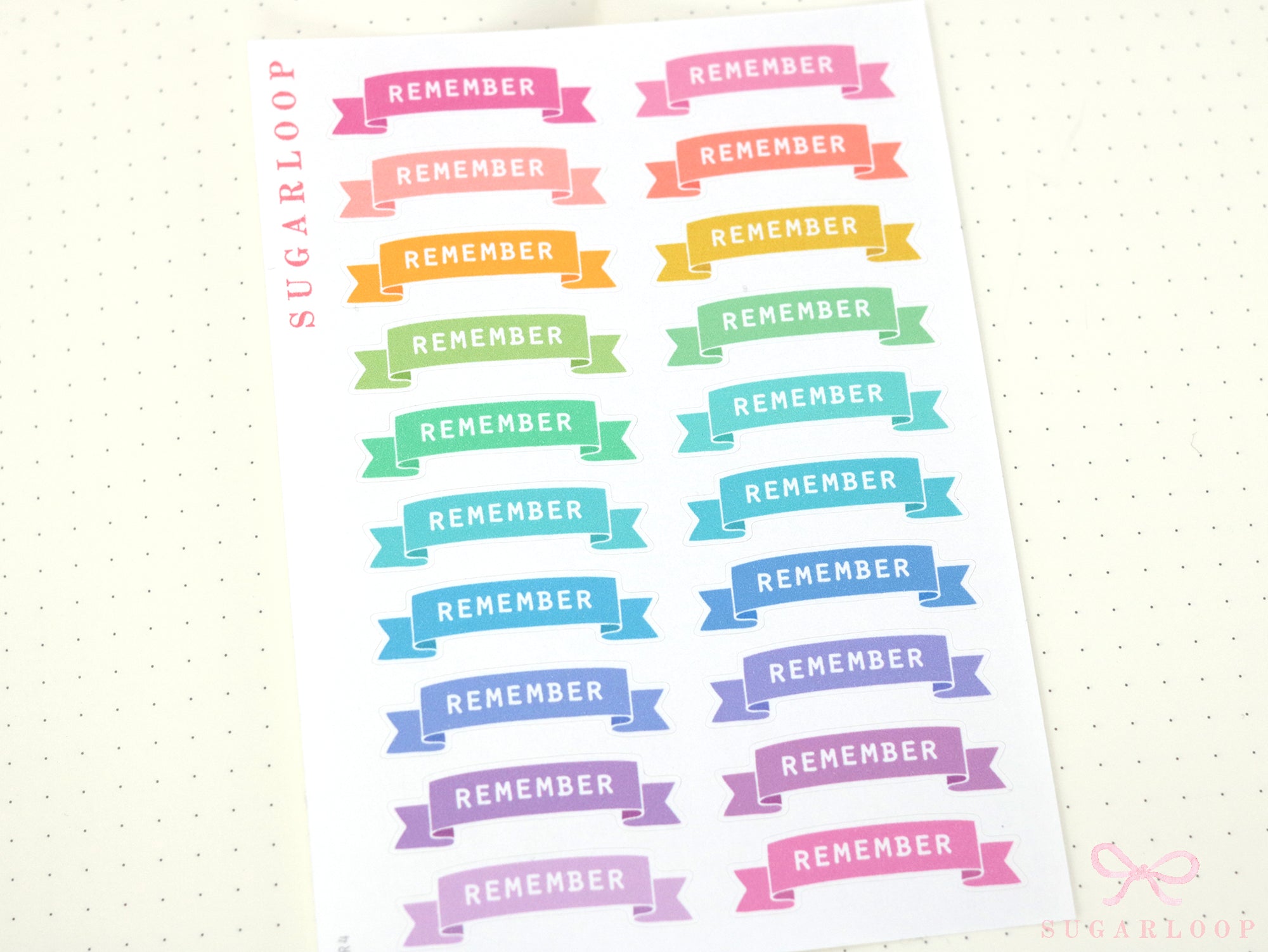 Remember Planner and Journal Sticker Header Labels