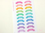 Goals Planner and Journal Stickers: Headers  Labels