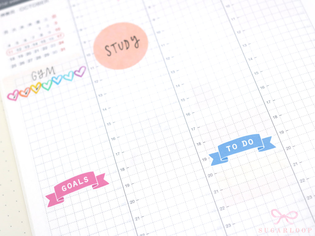 To Do Header Title Planner and Journal Sticker Labels