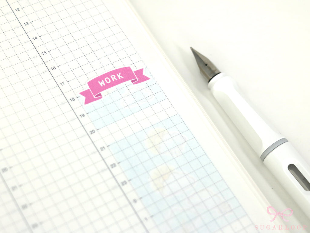 Work Planner and Journal Stickers: Headers  Labels