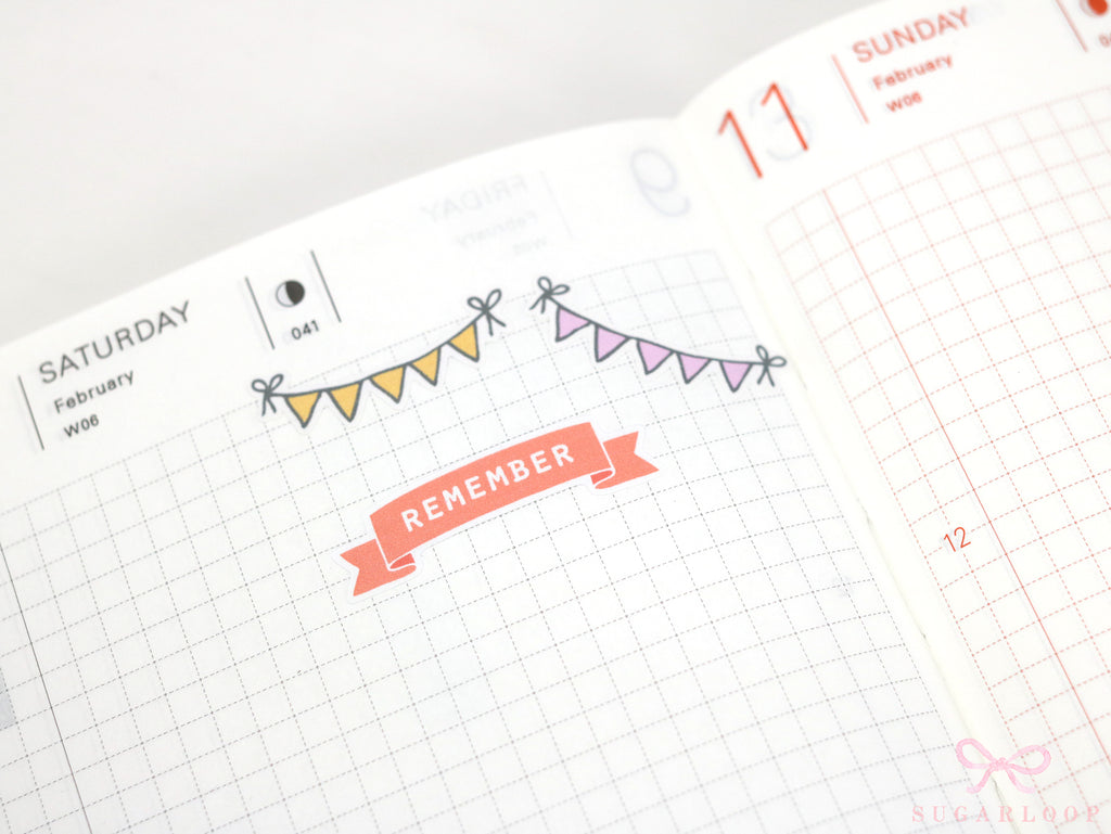 Remember Planner and Journal Sticker Header Labels