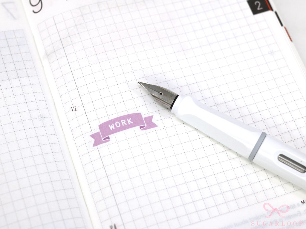 Work Planner and Journal Stickers: Headers  Labels