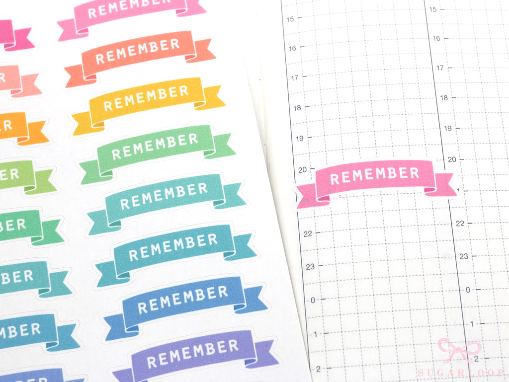 Remember Planner and Journal Sticker Header Labels