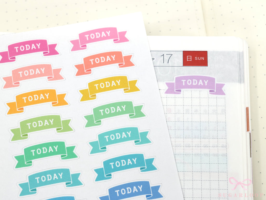 Goals Planner and Journal Stickers: Headers  Labels