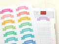 Goals Planner and Journal Stickers: Headers  Labels
