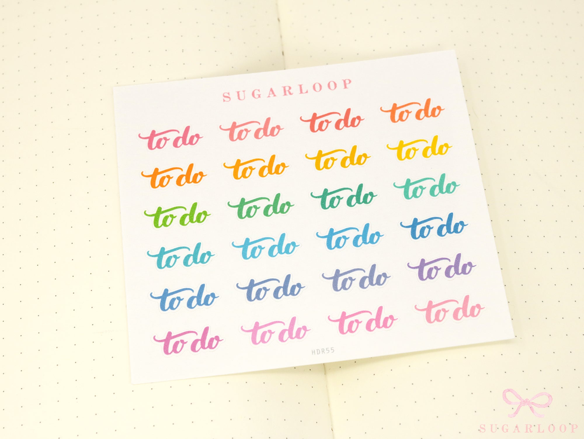 Hand Lettered To Do Planner and Journal Stickers: Header Title Labels