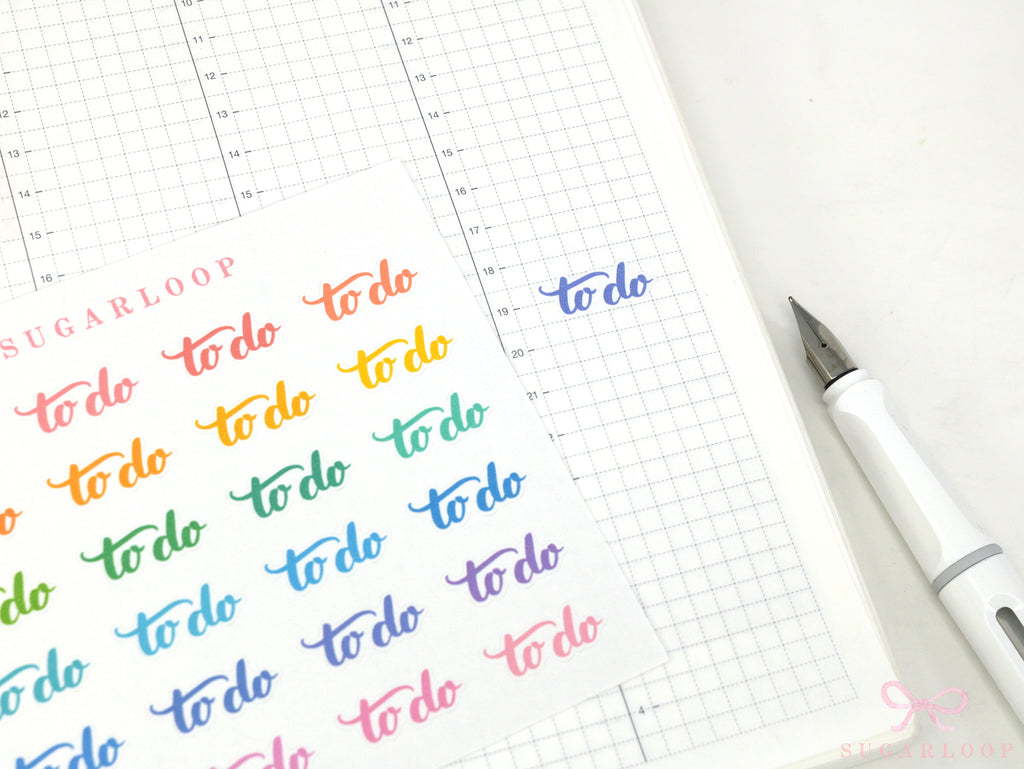 Hand Lettered To Do Planner and Journal Stickers: Header Title Labels