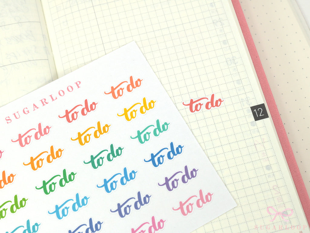 Hand Lettered To Do Planner and Journal Stickers: Header Title Labels