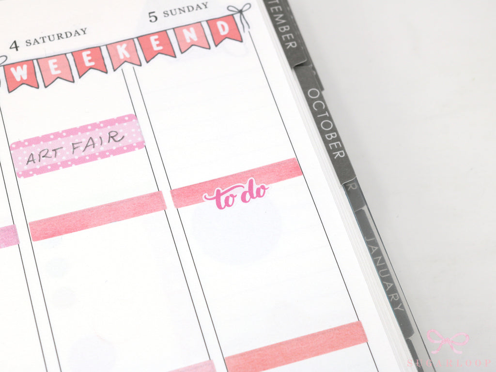 Hand Lettered To Do Planner and Journal Stickers: Header Title Labels