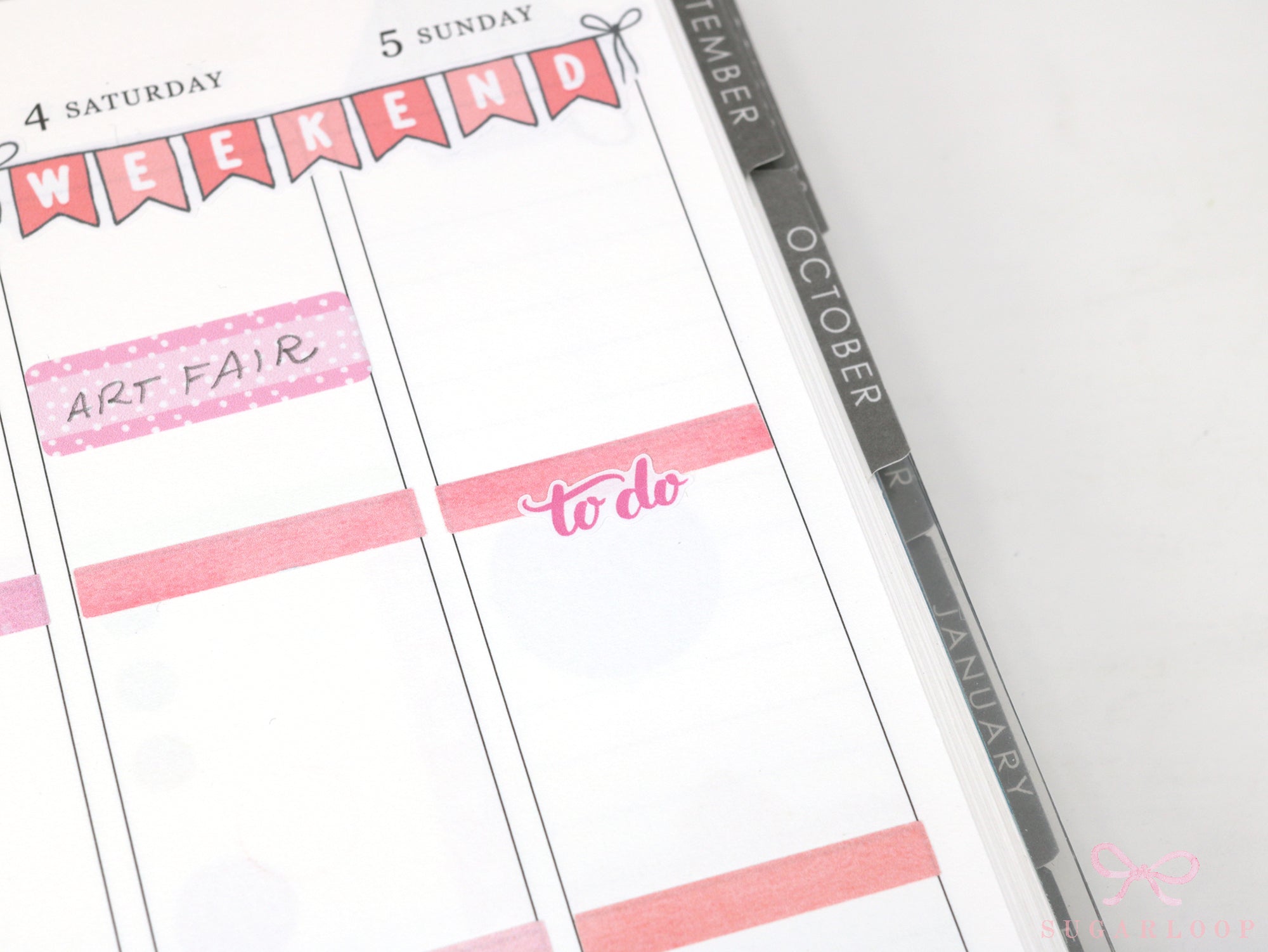 Hand Lettered To Do Planner and Journal Stickers: Header Title Labels