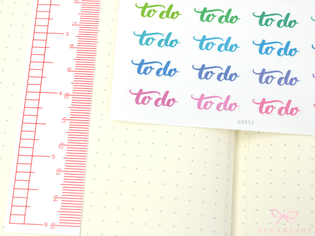 Hand Lettered To Do Planner and Journal Stickers: Header Title Labels