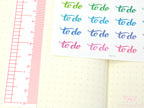 Hand Lettered To Do Planner and Journal Stickers: Header Title Labels