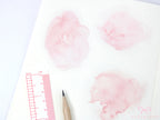 Light Pink Watercolor Washi Sticker Flakes – Set of 6