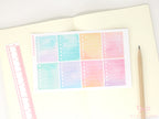Watercolor Checklist Planner and Journal Stickers: Color Code  Checklists  Bullet Points  Tasks  Lists