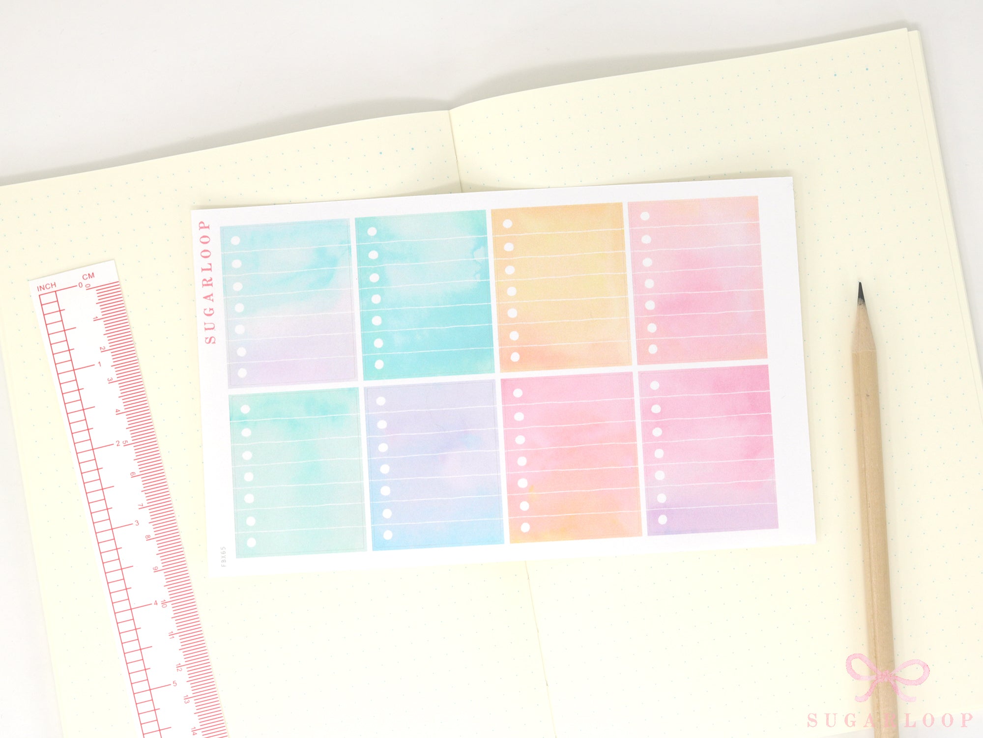 Watercolor Checklist Planner and Journal Stickers: Color Code  Checklists  Bullet Points  Tasks  Lists