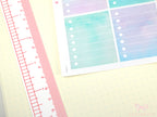Watercolor Checklist Planner and Journal Stickers: Color Code  Checklists  Bullet Points  Tasks  Lists