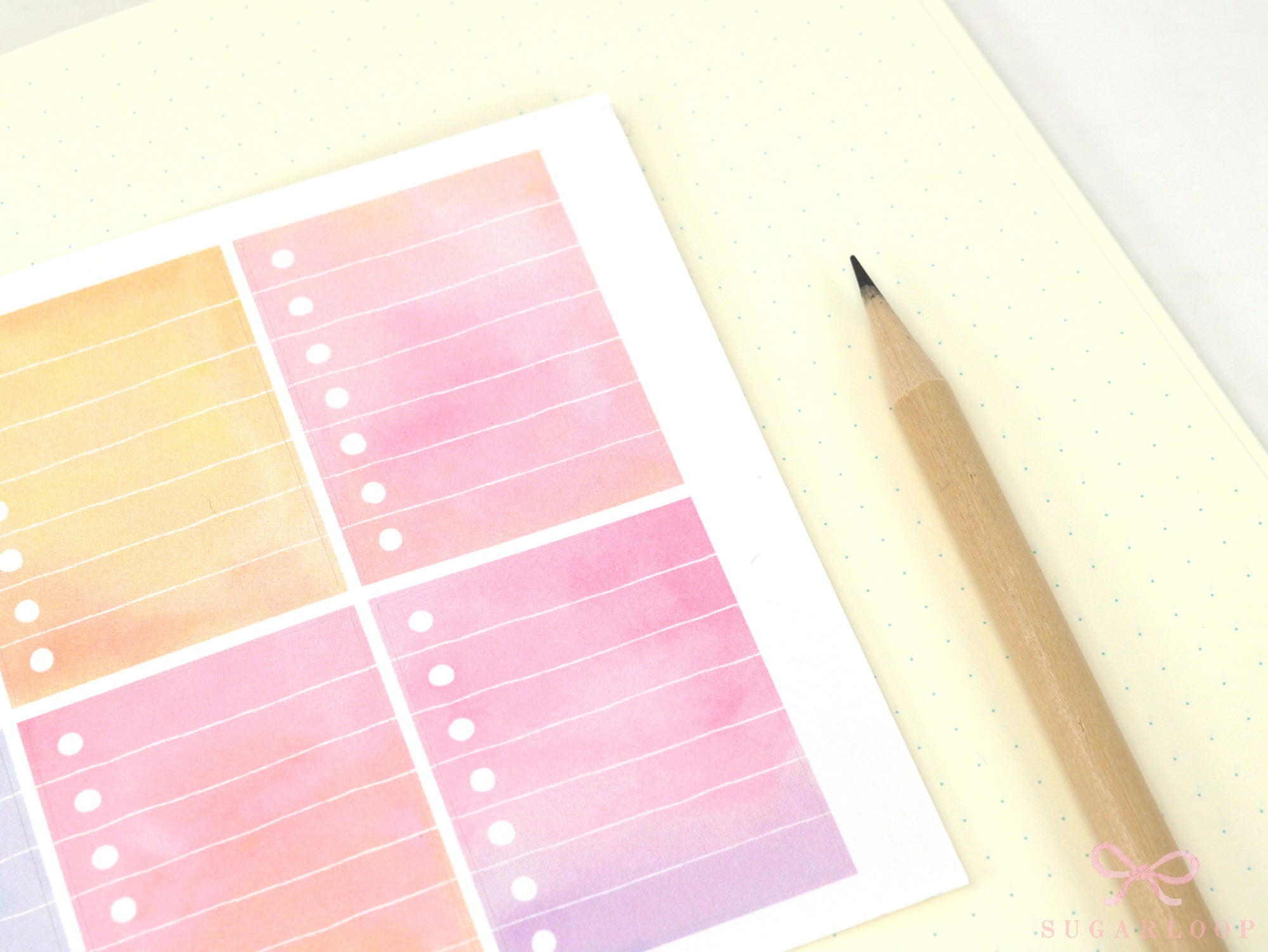 Watercolor Checklist Planner and Journal Stickers: Color Code  Checklists  Bullet Points  Tasks  Lists