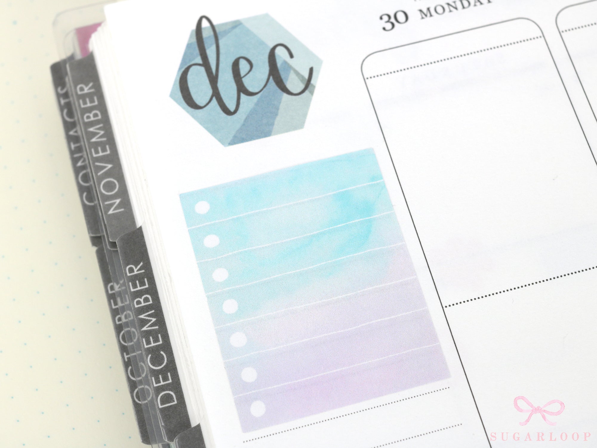 Watercolor Checklist Planner and Journal Stickers: Color Code  Checklists  Bullet Points  Tasks  Lists